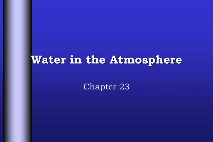 water in the atmosphere