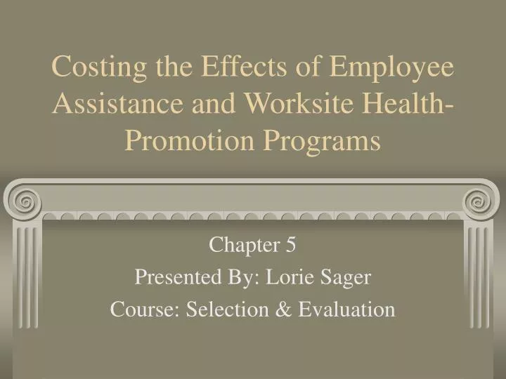 costing the effects of employee assistance and worksite health promotion programs