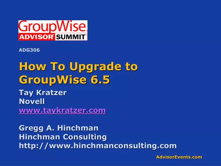 how to upgrade to groupwise 6 5