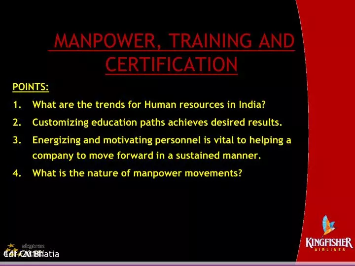 manpower training and certification