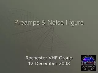 Preamps &amp; Noise Figure