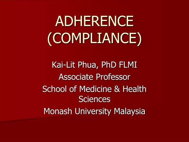 adherence compliance