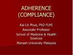 ADHERENCE (COMPLIANCE) - slide 1