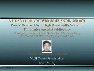 VLSI Course Presentation: Arash Mirhaj