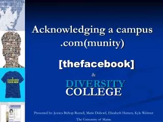 Acknowledging a campus .com(munity)