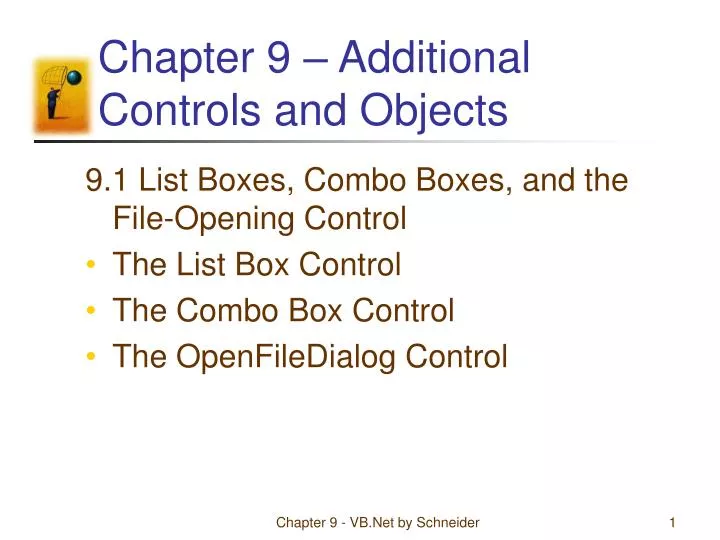 chapter 9 additional controls and objects