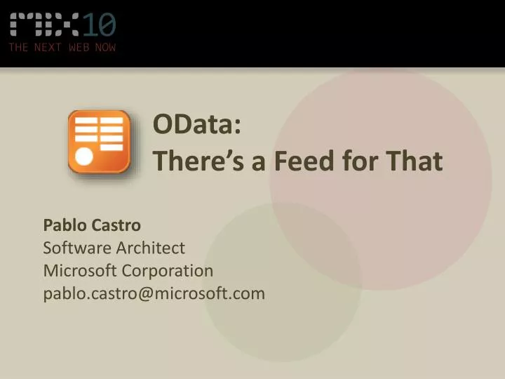 odata there s a feed for that