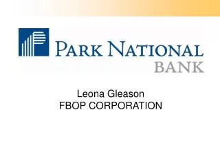 Leona Gleason FBOP CORPORATION