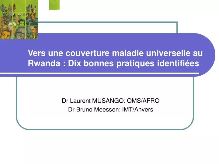 vers une couverture maladie universelle au rwanda dix bonnes pratiques identifi es