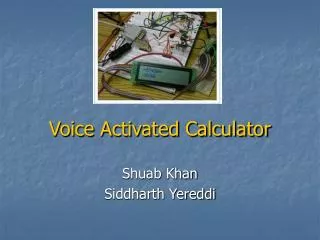 Voice Activated Calculator