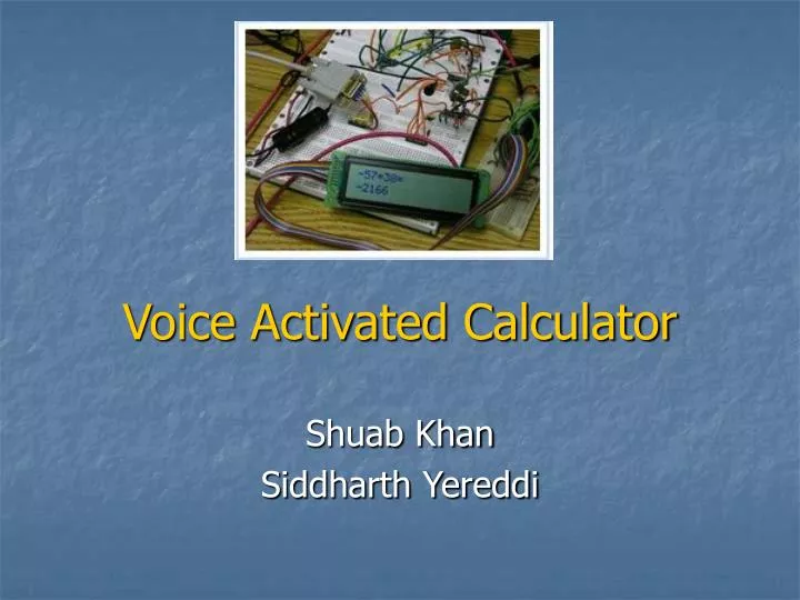 voice activated calculator