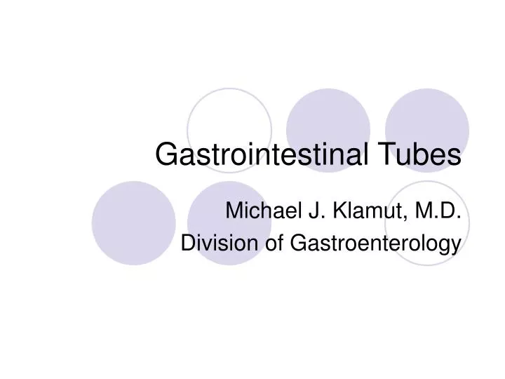 gastrointestinal tubes
