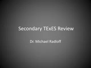 Secondary TExES Review