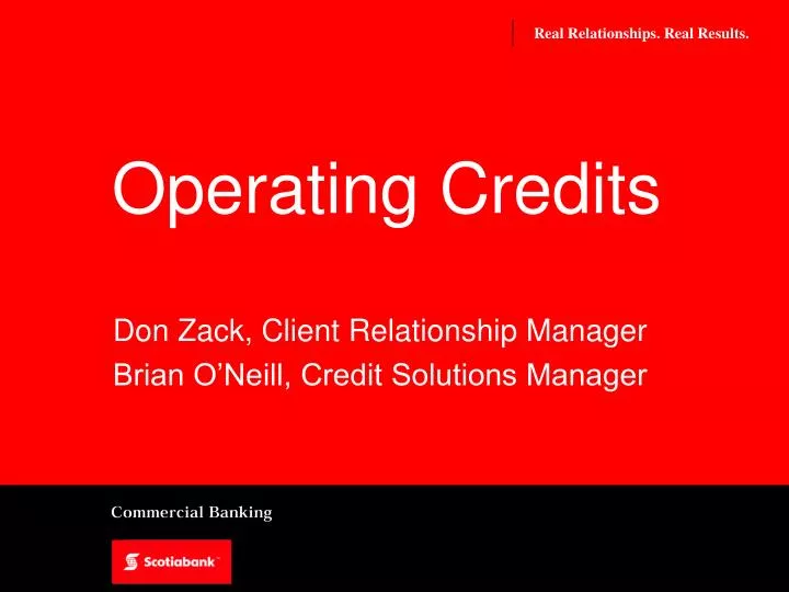 operating credits