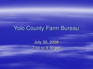 Yolo County Farm Bureau