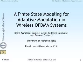 A Finite State Modeling for Adaptive Modulation in Wireless OFDMA Systems