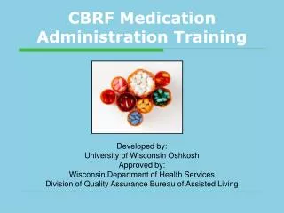 CBRF Medication Administration Training