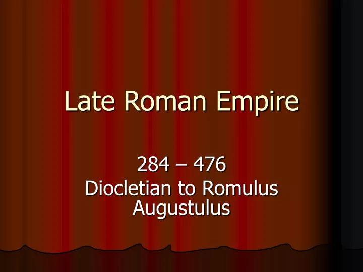late roman empire