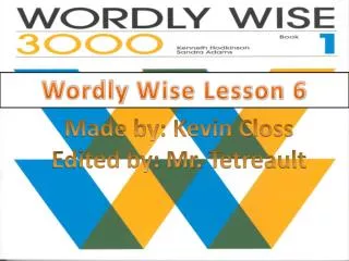 Wordly Wise Lesson 6
