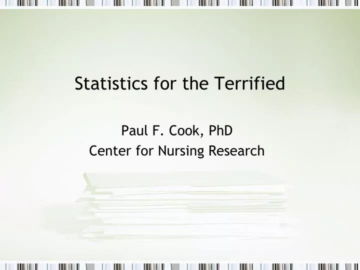 statistics for the terrified