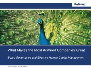 What Makes the Most Admired Companies Great