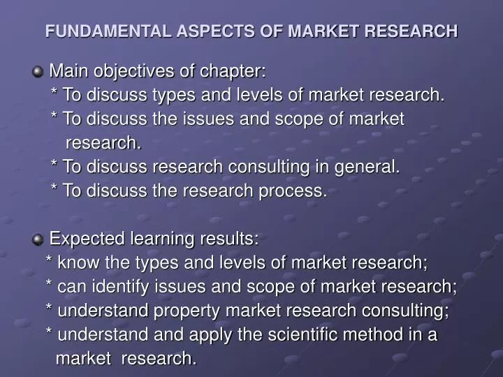 fundamental aspects of market research