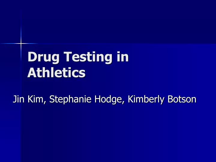 drug testing in athletics