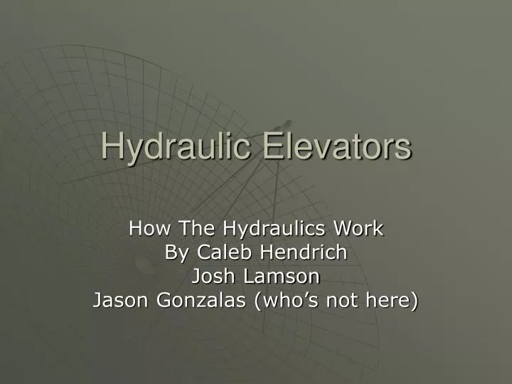 hydraulic elevators