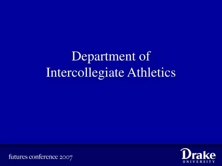 department of intercollegiate athletics