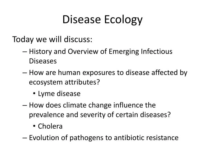 disease ecology