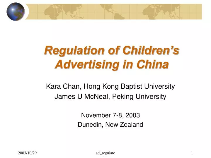 regulation of children s advertising in china