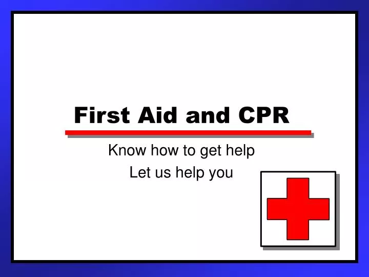 first aid and cpr