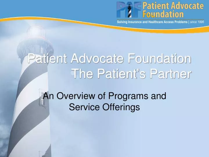 patient advocate foundation the patient s partner