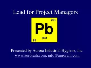 Lead for Project Managers