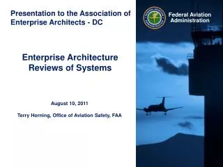 Presentation to the Association of Enterprise Architects - DC