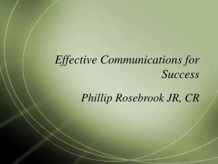 effective communications for success