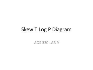 Skew T Log P Diagram