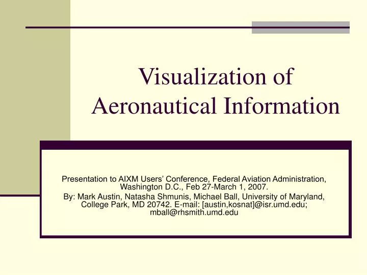 visualization of aeronautical information