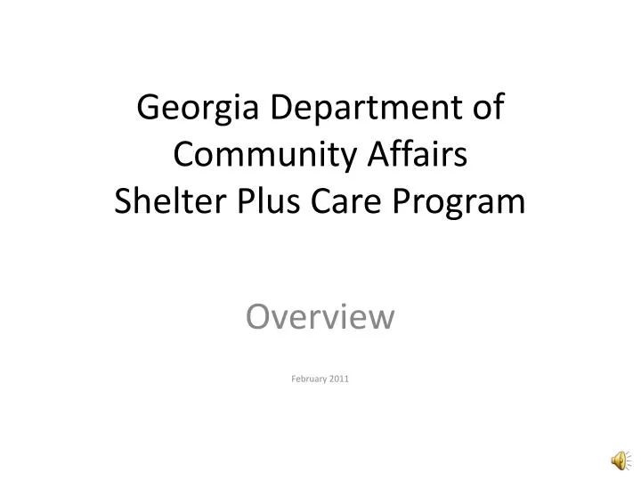 georgia department of community affairs shelter plus care program