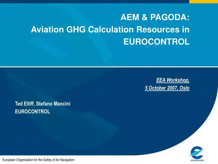 aem pagoda aviation ghg calculation resources in eurocontrol
