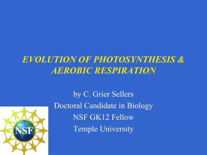 evolution of photosynthesis aerobic respiration