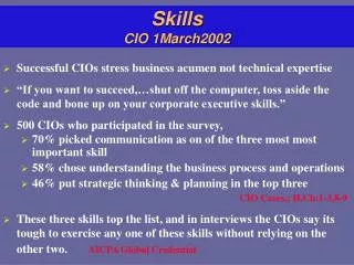 Skills CIO 1March2002