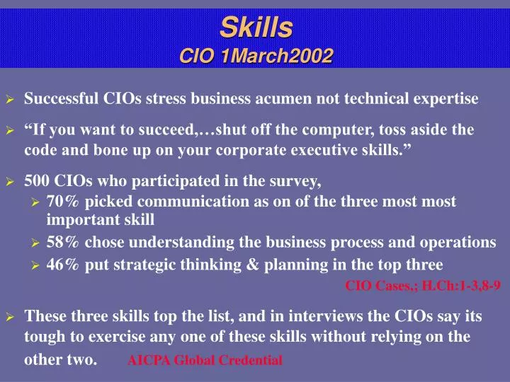 skills cio 1march2002