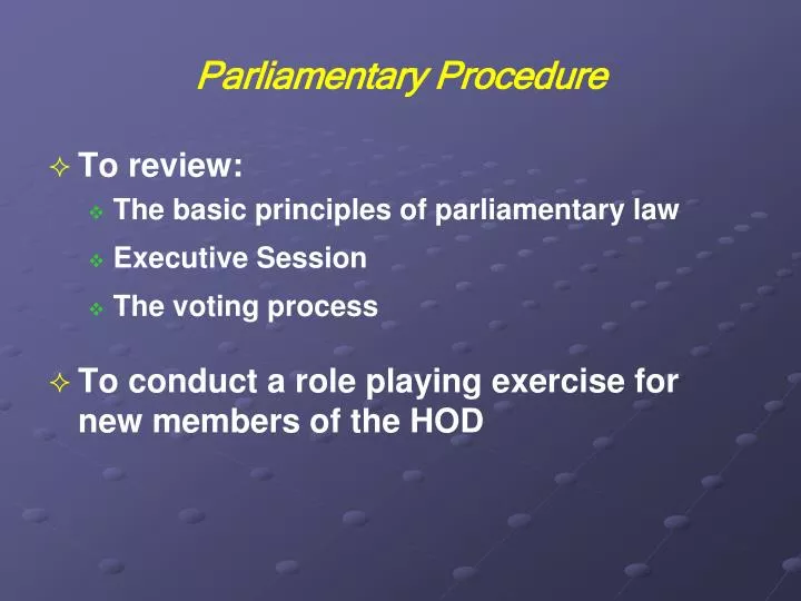 parliamentary procedure