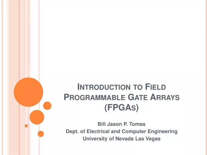 introduction to field programmable gate arrays fpgas