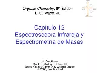 Capítulo 12 Espectroscopía Infraroja y Espectrometría de Masas