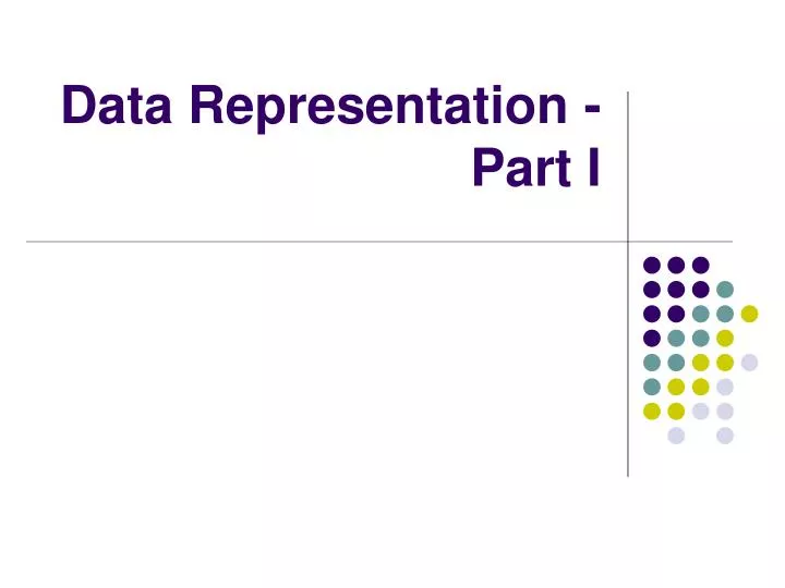 data representation part i