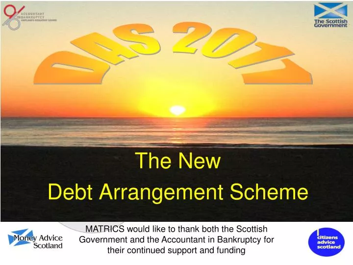 the new debt arrangement scheme
