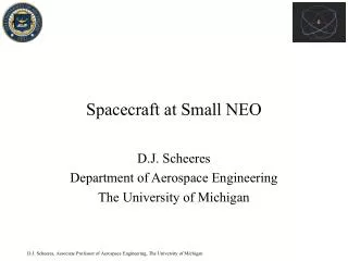 Spacecraft at Small NEO