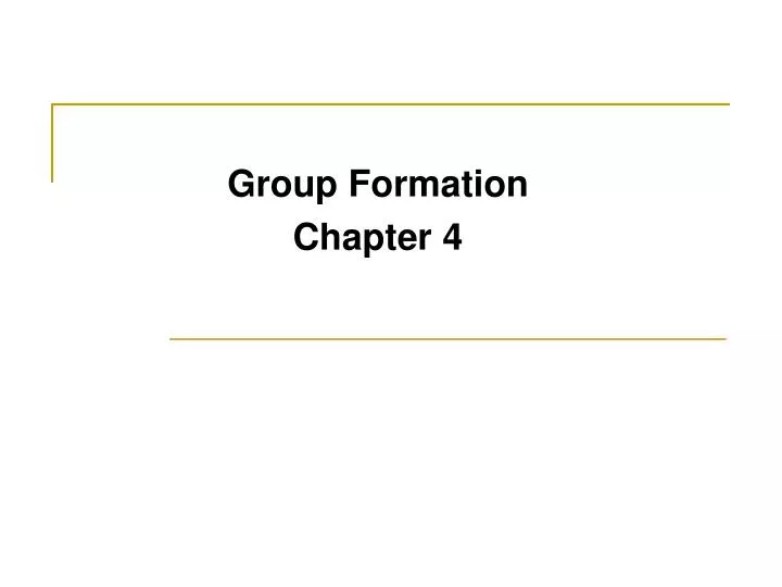 group formation chapter 4